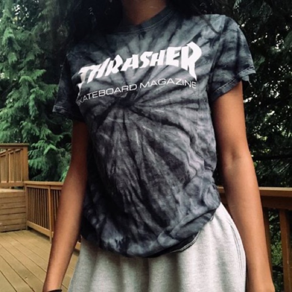Thrasher Blue Tie-Dye Shirt